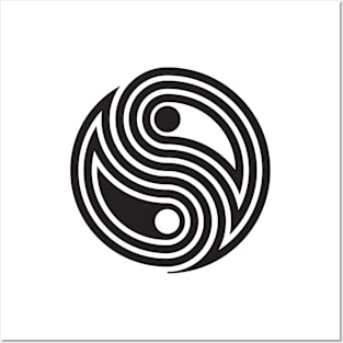 Modern Yin Yang symbol Posters and Art